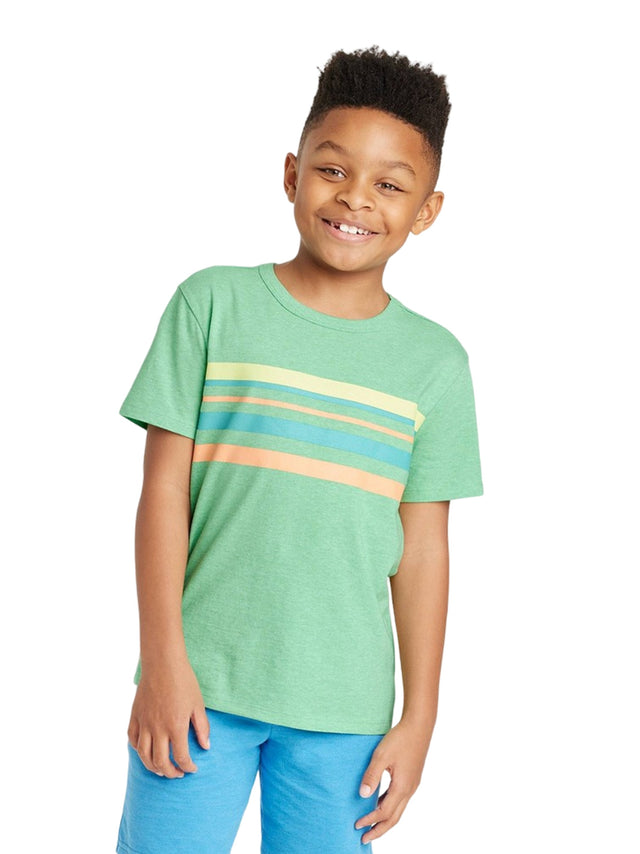 Image for Kids Boy's Striped T-Shirt,Green