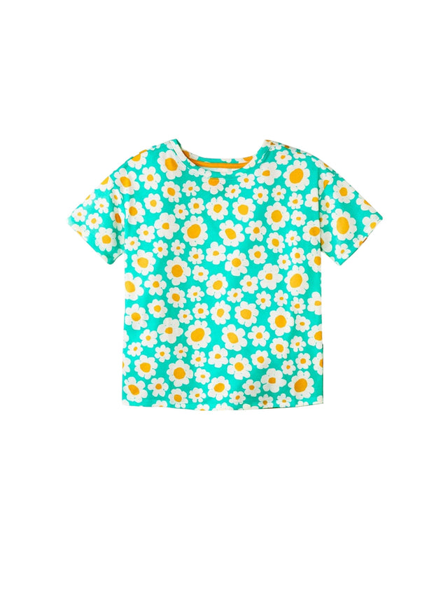 Image for Kids Girl's Daisy Printed T-Shirt,Green
