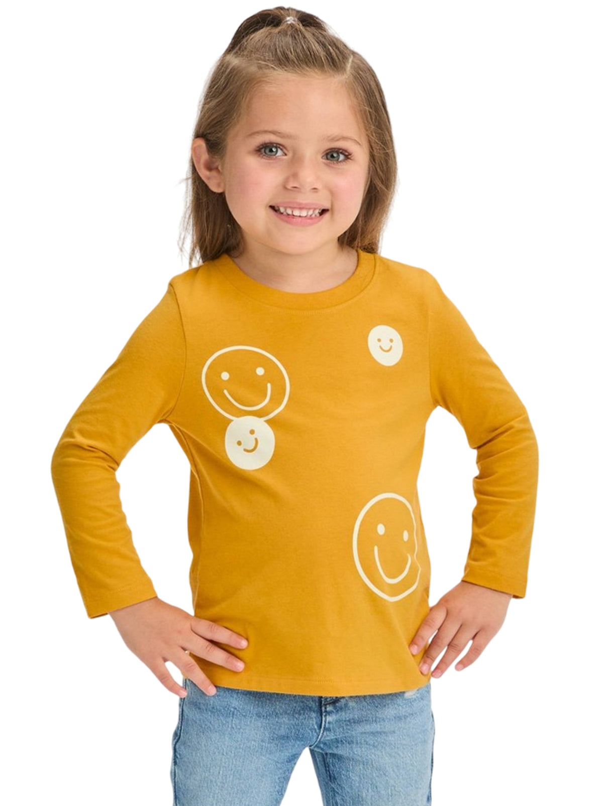 Image for Kids Girl's Graphic Printed Top,Yellow