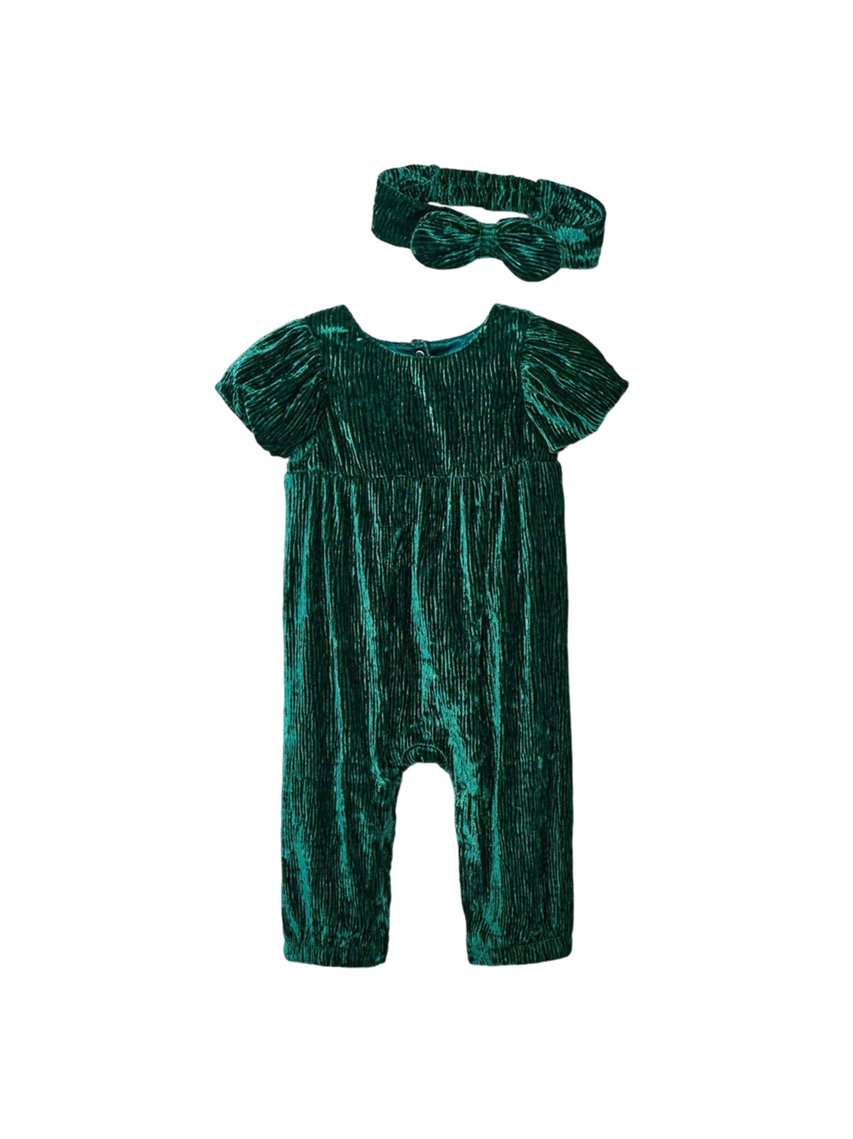 Image for Kids Gril's Textured Jumpsuits,Green