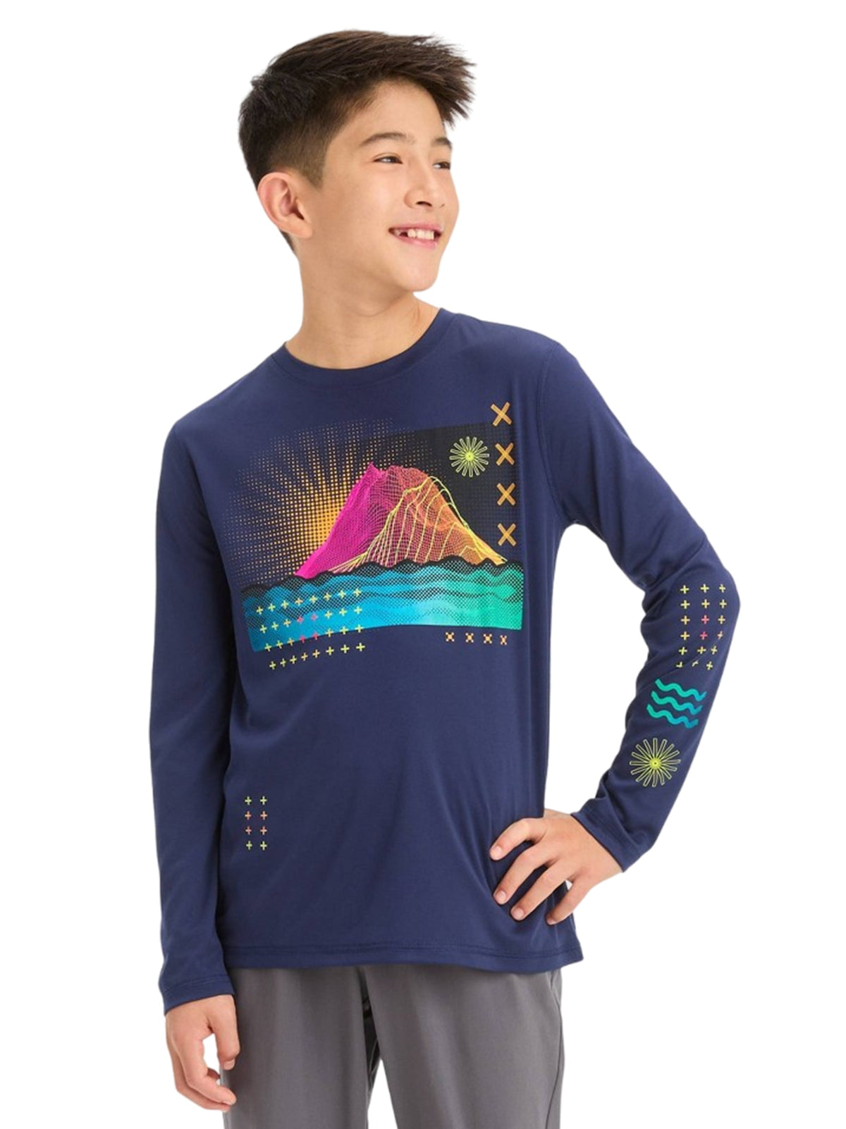 Image for Kids Boy's Graphic Printed Top,Navy