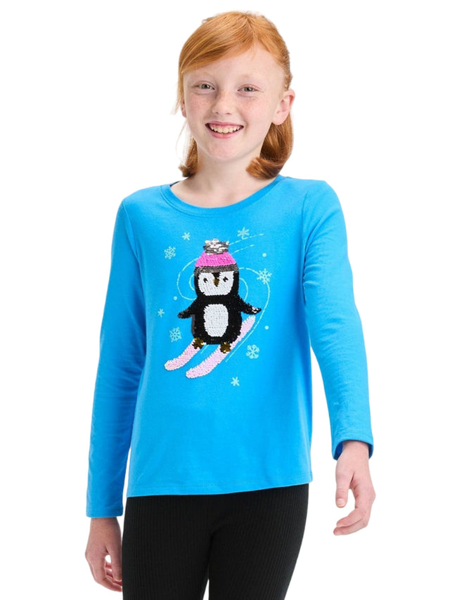 Image for kids Girl's Graphic Printed Top,Blue