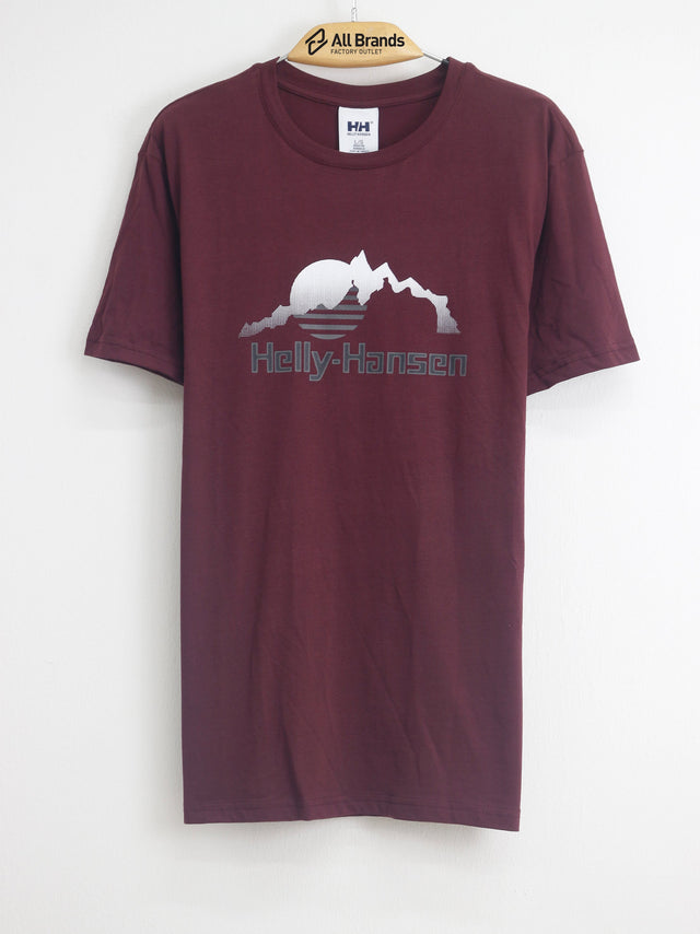 Image for Men's Graphic Printed T-Shirt,Burgundy