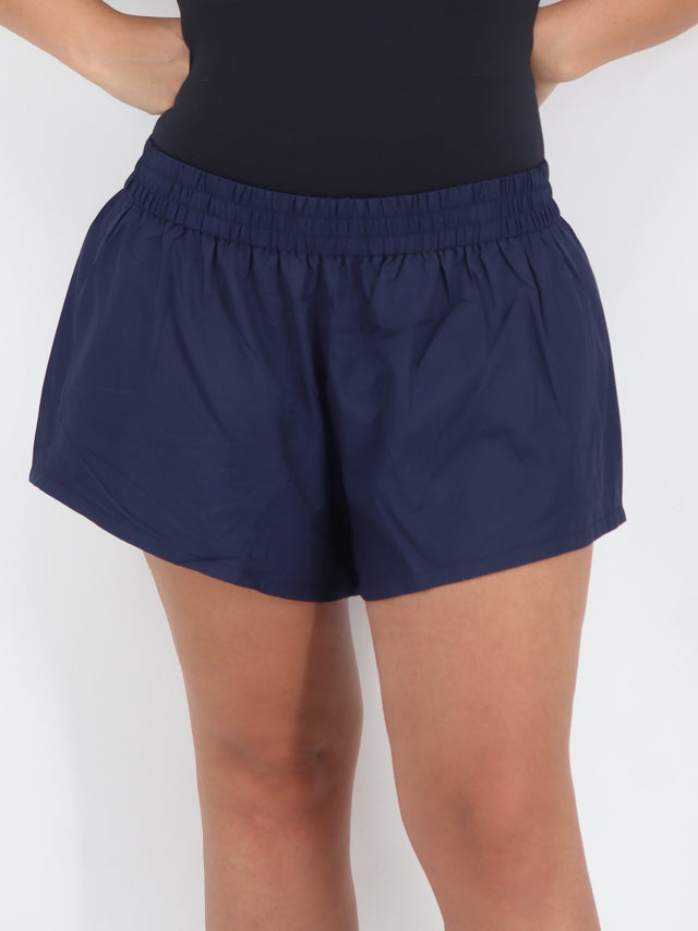 Image for Women's Plain Solid Sport Short,Navy