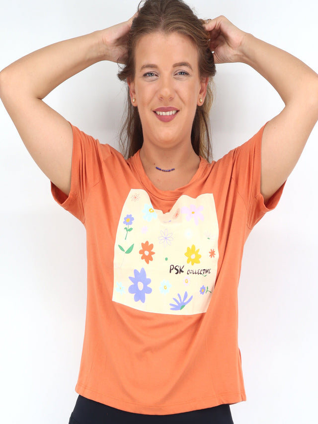 Image for Women's Graphic Printed T-Shirt,Orange