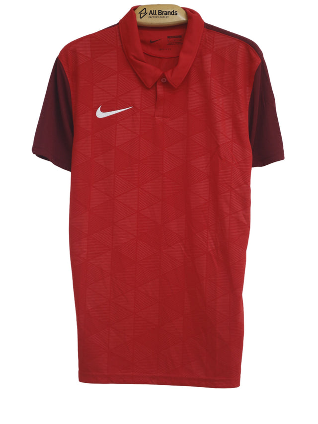 Image for Men's Brand Logo Embroidered Sport Shirt,Red
