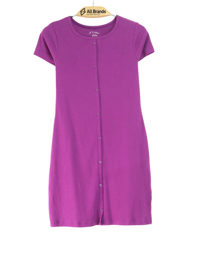 Image for Kids Girl's Ribbed Dress,Purple