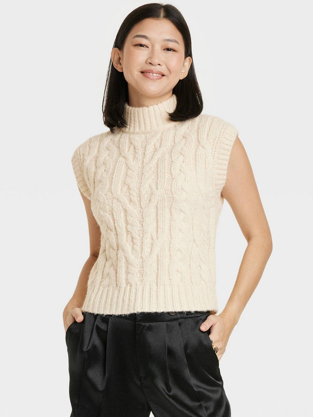 Image for Women's Textured Sweaters,Light Beige