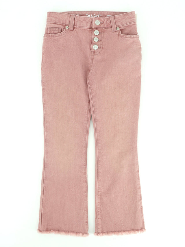Image for Kids Girl's Plain Solid Flare Jeans,Pink