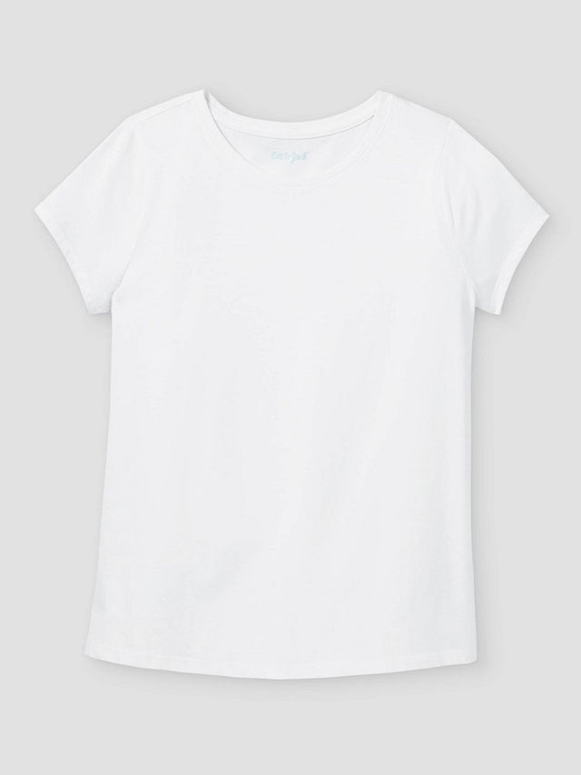 Image for Kids Girl's Plain Solid T-Shirt,White