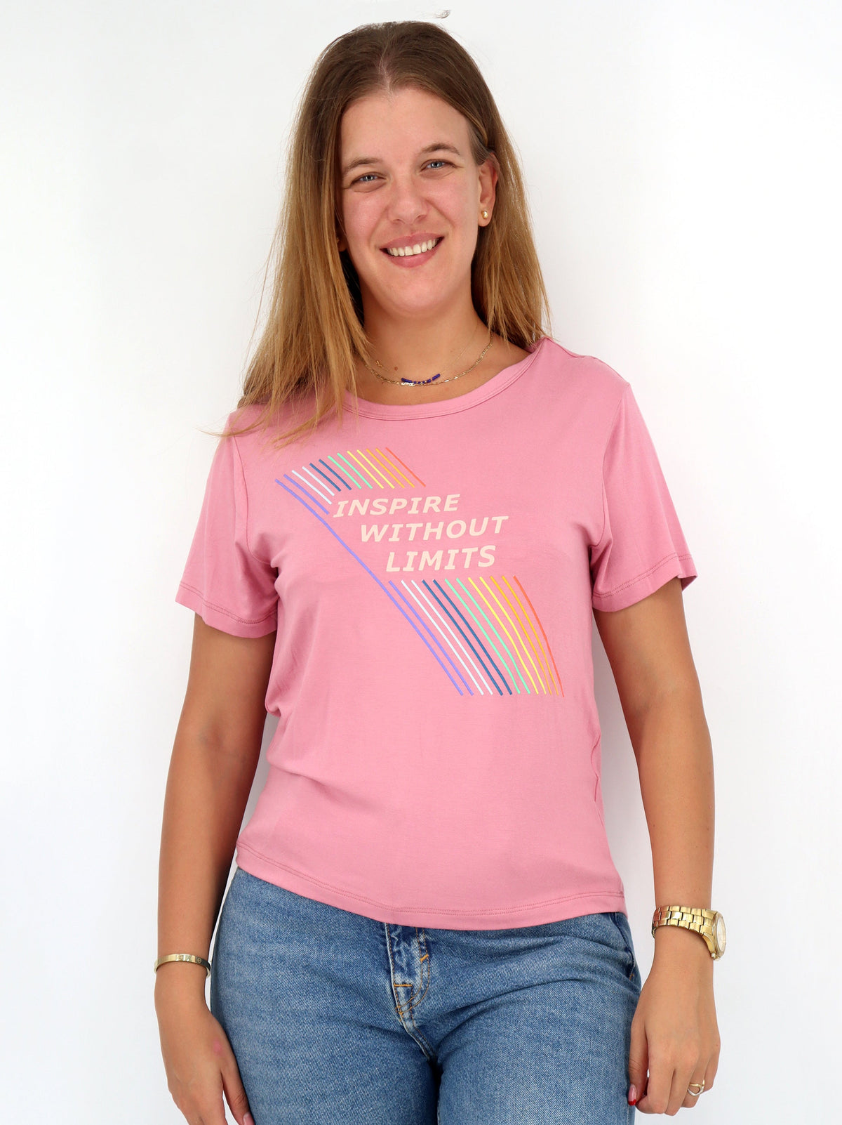 Image for Women's Graphic Printed T-Shirt,Pink