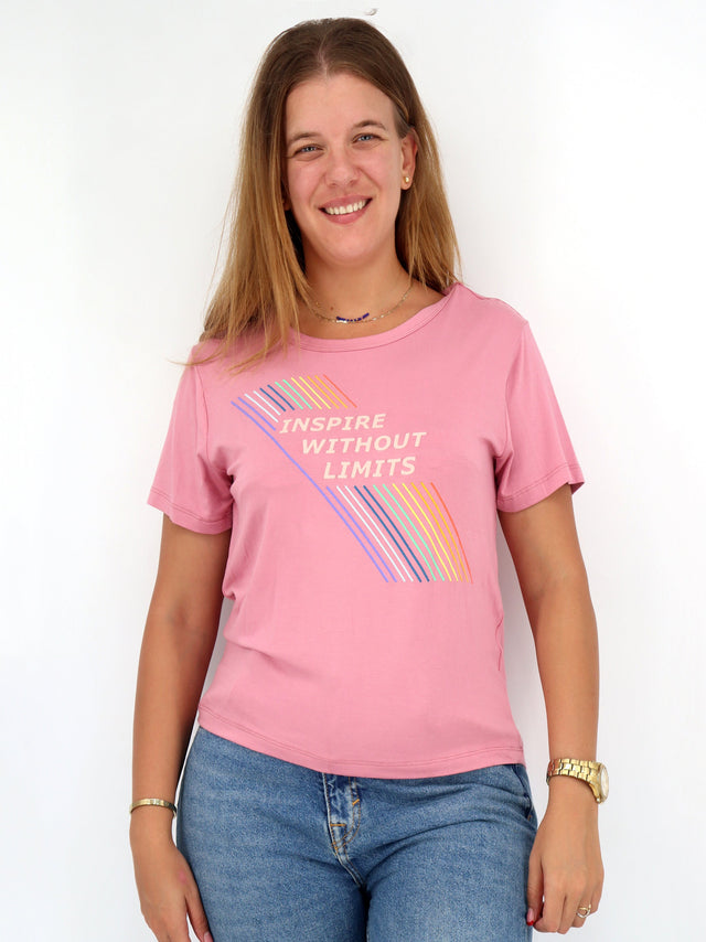 Image for Women's Graphic Printed T-Shirt,Pink
