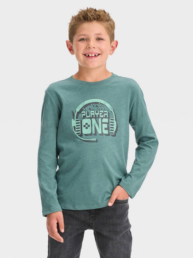 Image for Kids Boy's Graphic Printed Top,Green