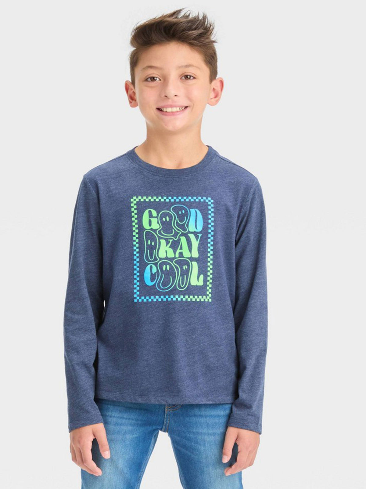 Image for Kids Boy's Graphic Printed Top,Navy