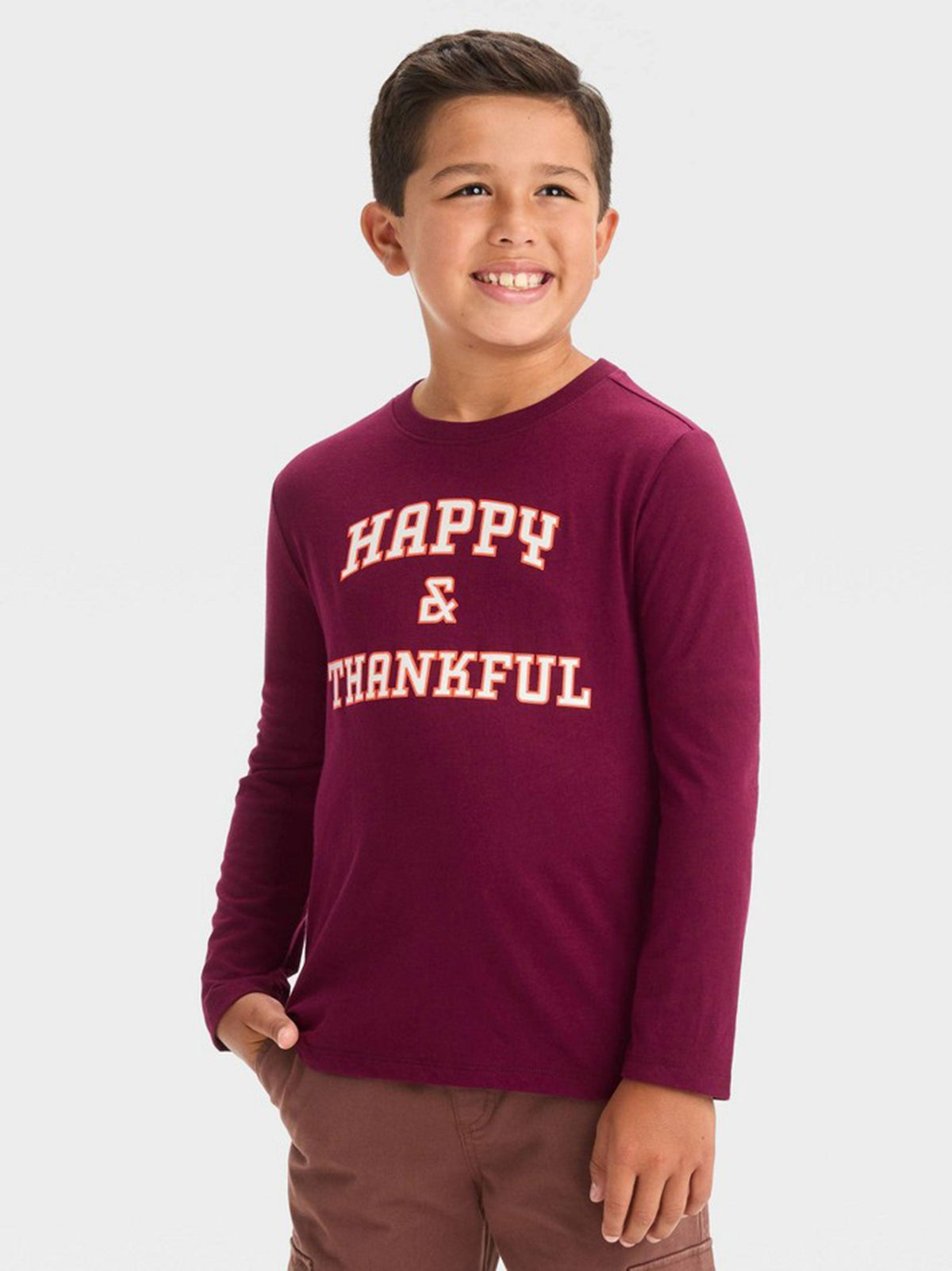 Image for Kids Boy's Printed Top,Burgundy