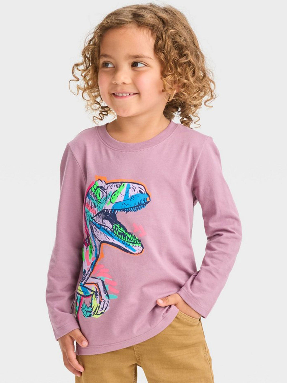 Image for Kids Boy's Graphic Printed Top,Light Purple