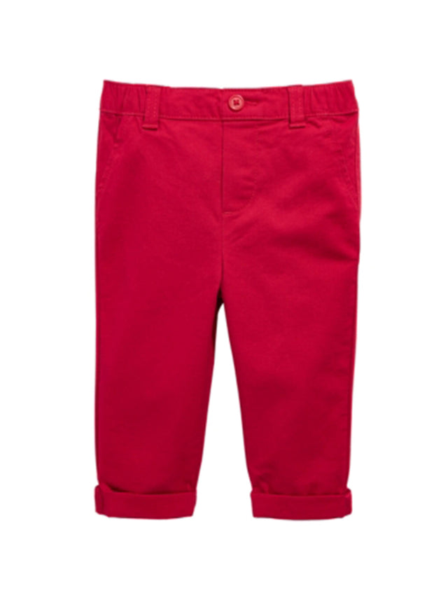 Image for Kids Boy's Plain Solid Chino Pant,Red
