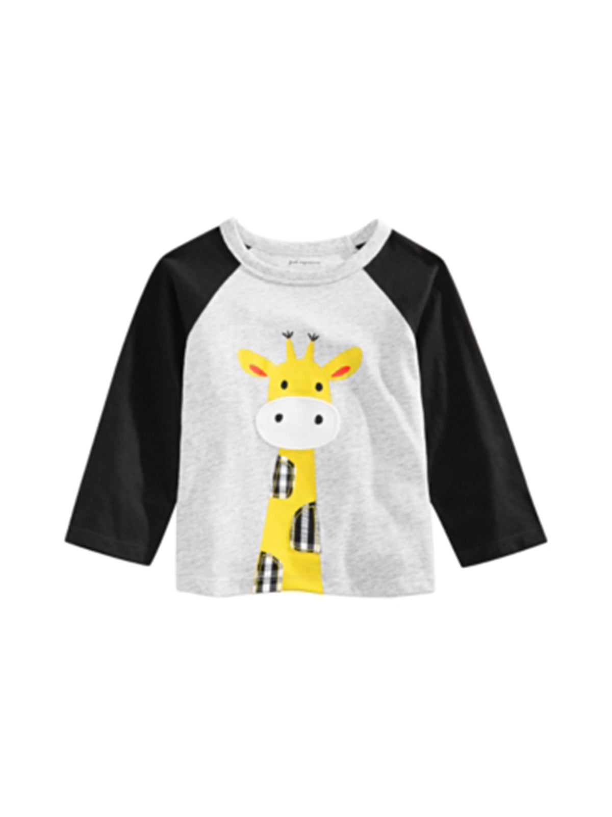 Image for Kids Boy's Graphic Embroidered T-Shirt,Light Grey/Black