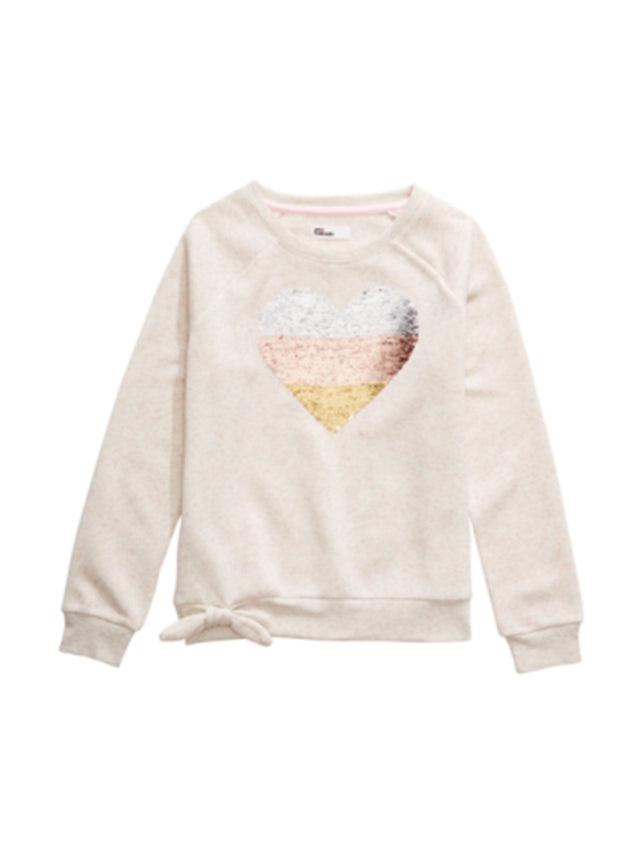 Image for Kids Girl's Sequined Sweatshirt,Cream