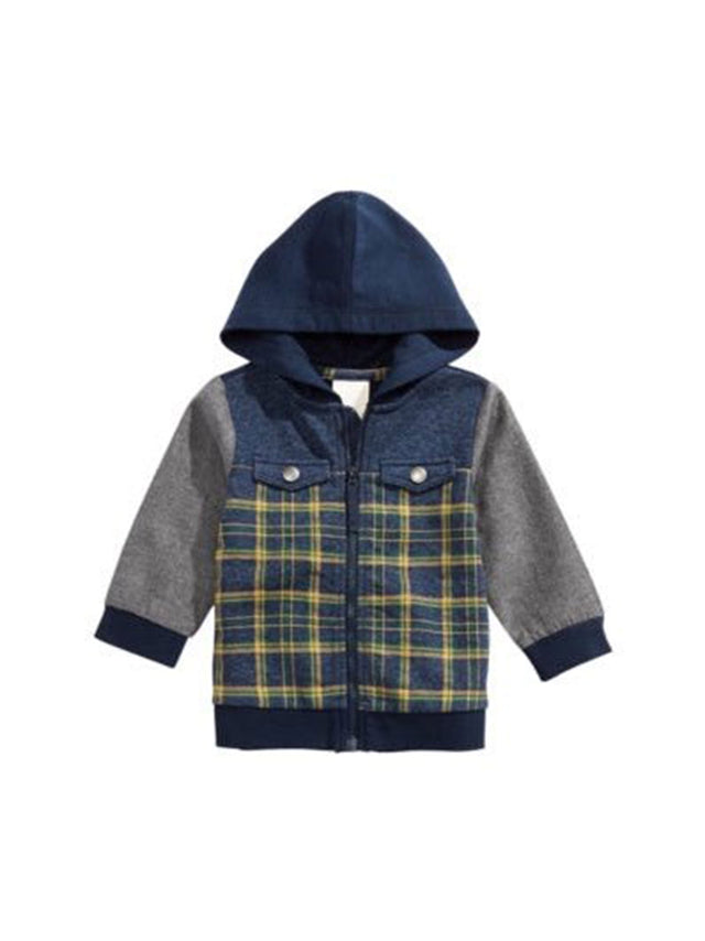 Image for Kids Boy's Plaid Jacket,Navy