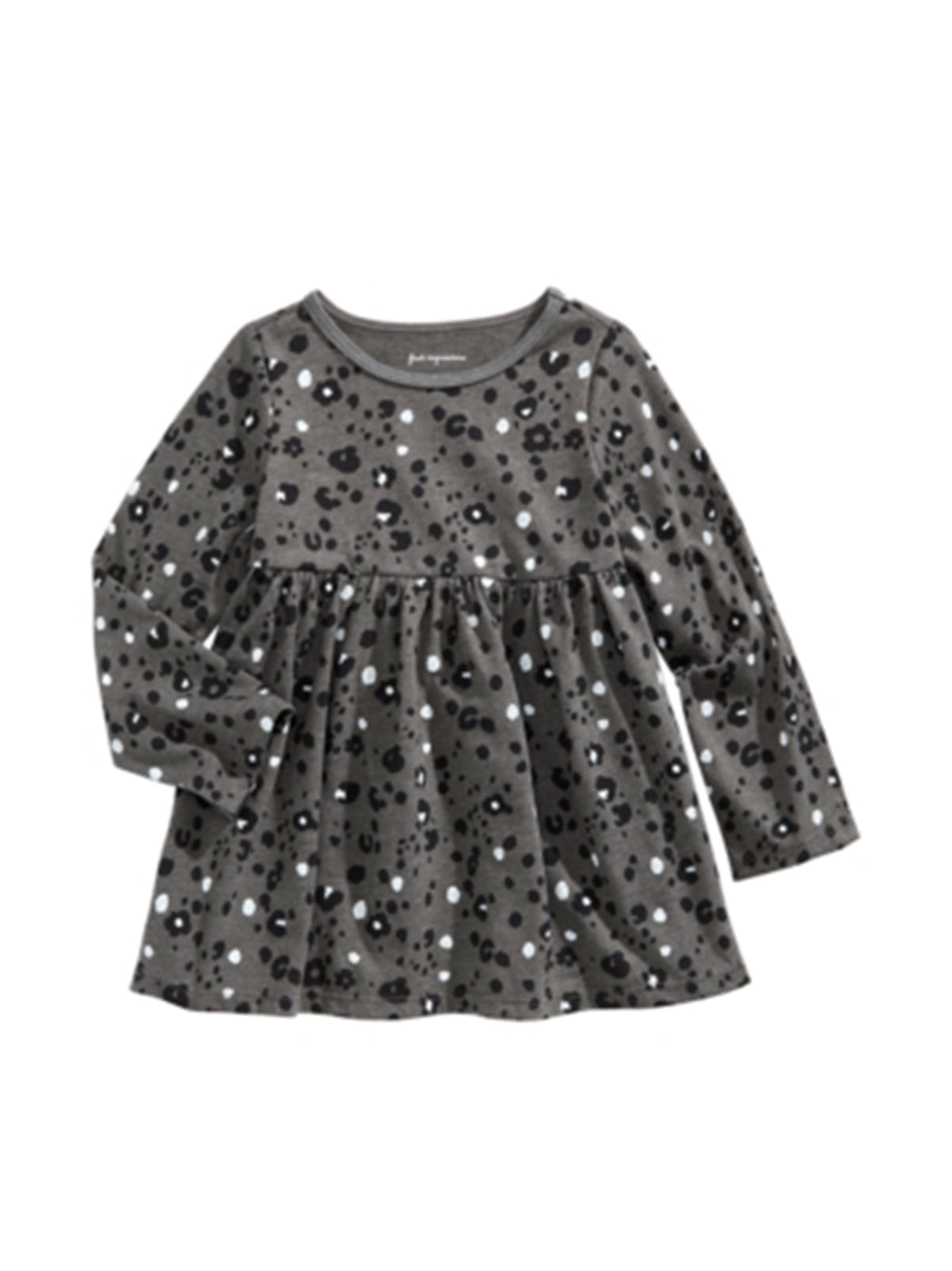 Image for Kids Girl's Leopard Printed Tunic,Dark Grey