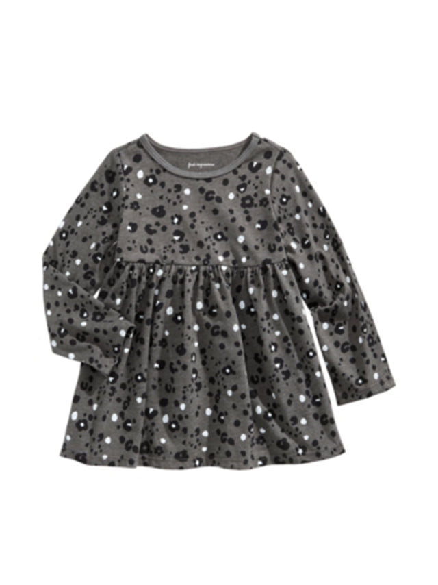 Image for Kids Girl's Leopard Printed Tunic,Dark Grey