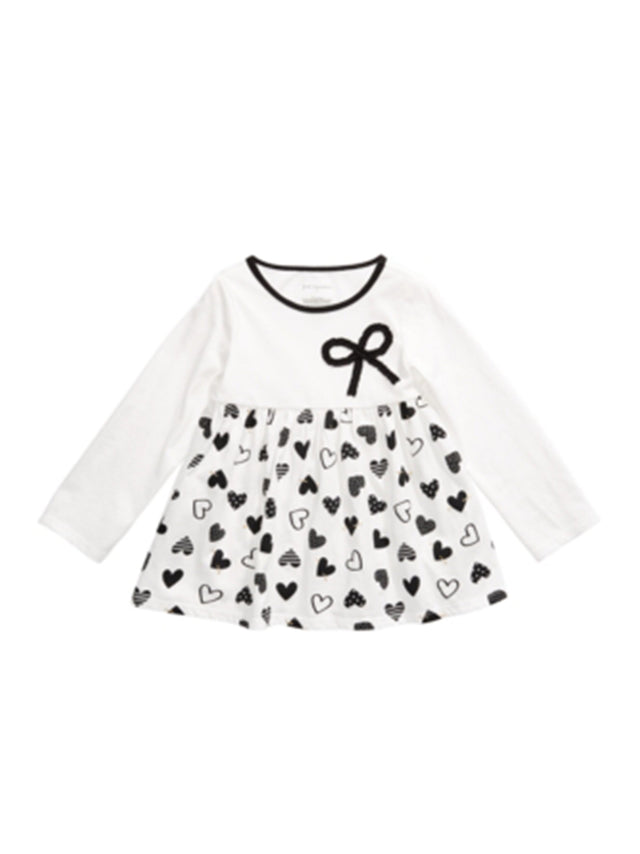 Image for Kids Girl's Heart Printed Tunic,White