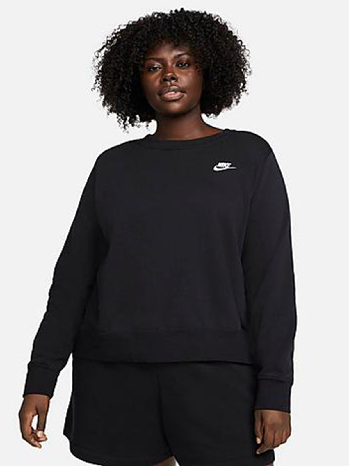 Image for Women's Brand Logo Embroidered Sweatshirt,Black