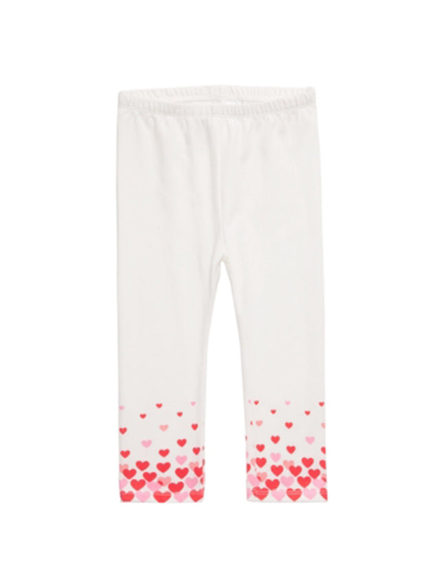 Image for Kids Girl's Heart Printed Legging,White