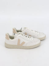 Image for Women's Brand Logo Embroidered Sneakers,White/Cream