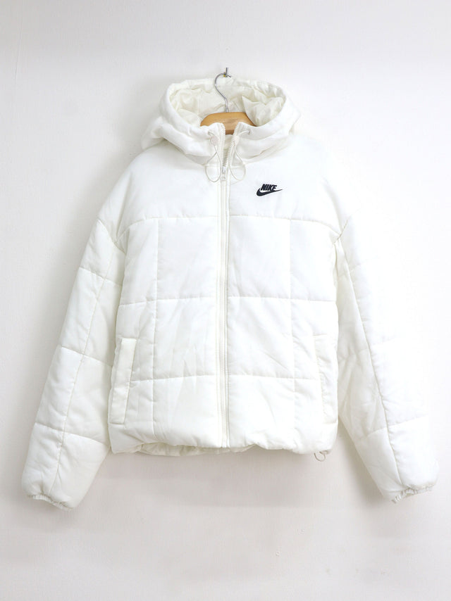 Image for Womn's Brand Logo Embroidered Puffer Jacket,White