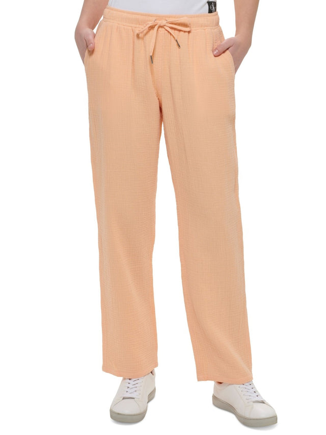 Image for Women's Plain Gauze Pants,Peach