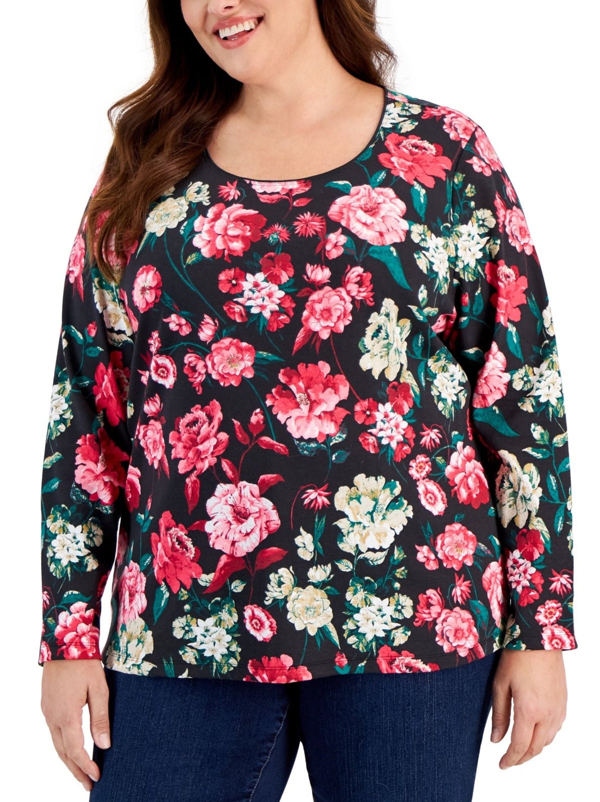 Image for Women's Floral Printed Top,Multi