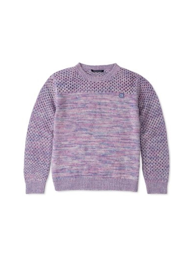 Image for Kids Girl's Textured Pullover Sweater,Light Purple