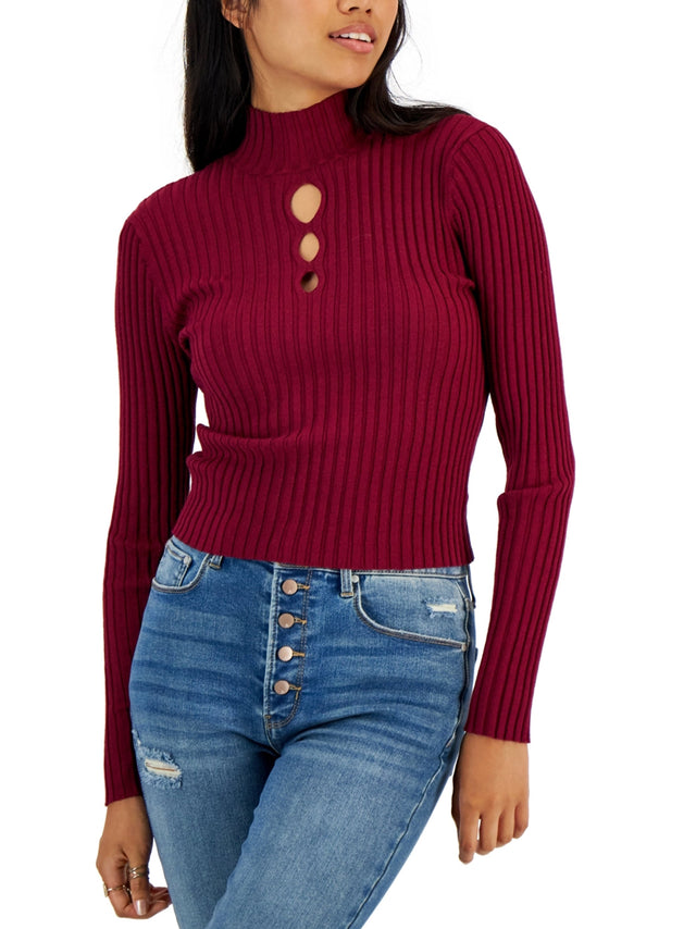 Image for Women's Ribbed Sweater,Burgundy