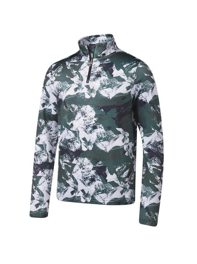 Image for Kids Boy's Printed Thermal Sport Top,Green