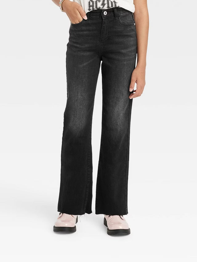 Image for Kids Girl's Washed Jeans,Dark Grey