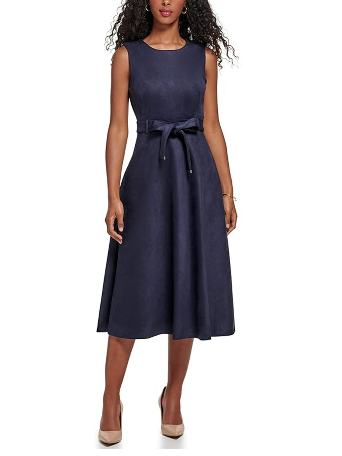 Image for Women's Plain MIDI Dress,Navy