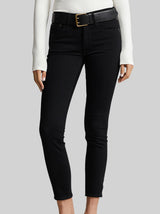 Image for Women's Plain Skinny Jeans,Black