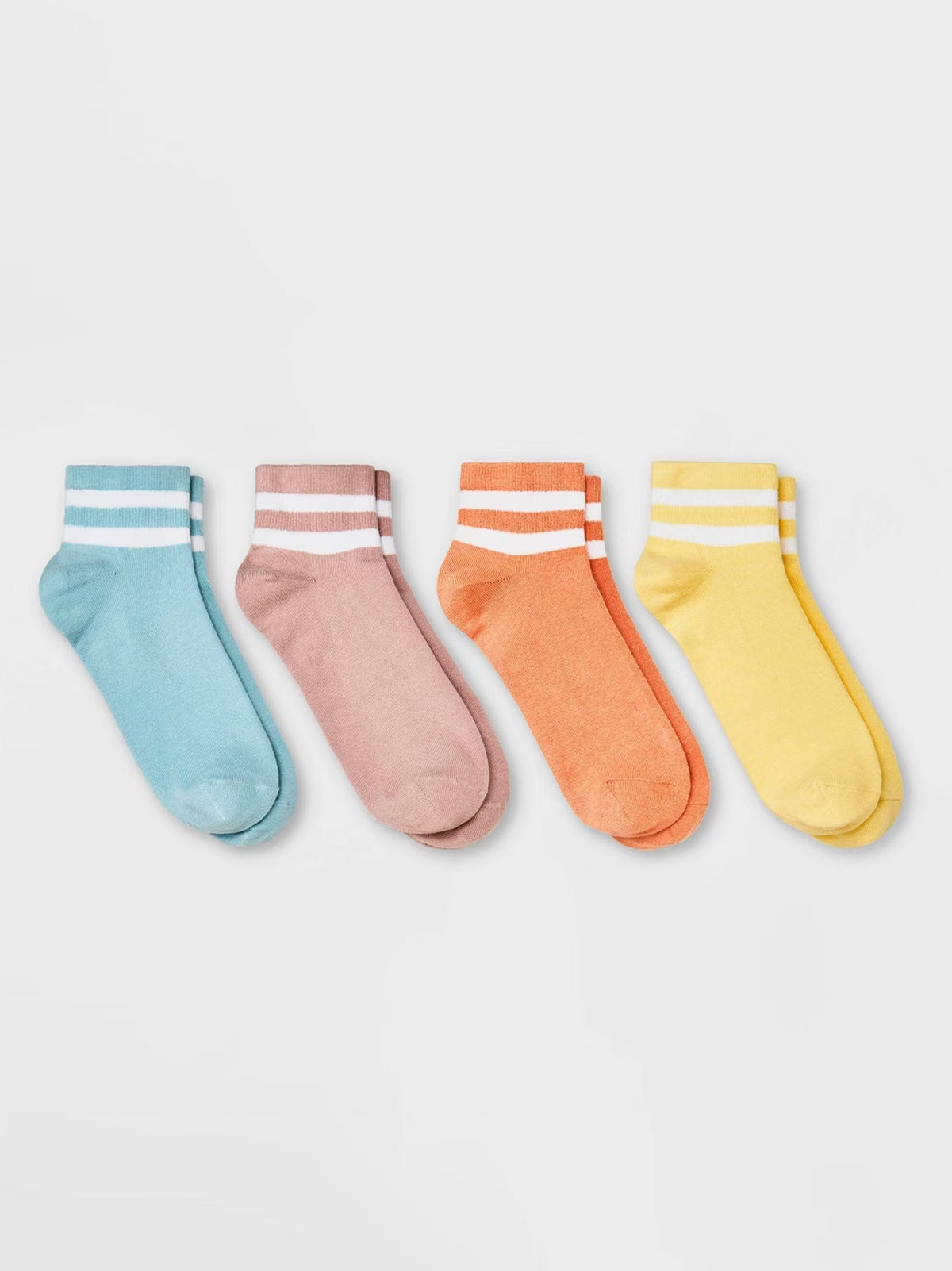 Image for Women's 4 Pairs Striped Socks,Multi