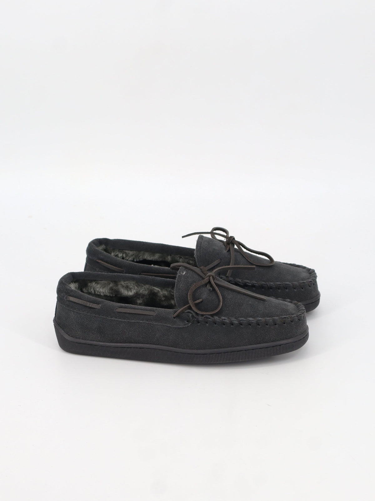 Image for Men's Plain Fleece Mocassins,Grey