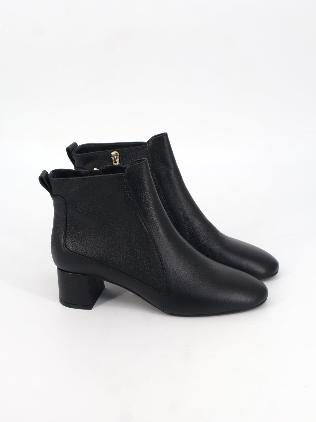 Image for Women's Plain Leather Ankle Boots,Black