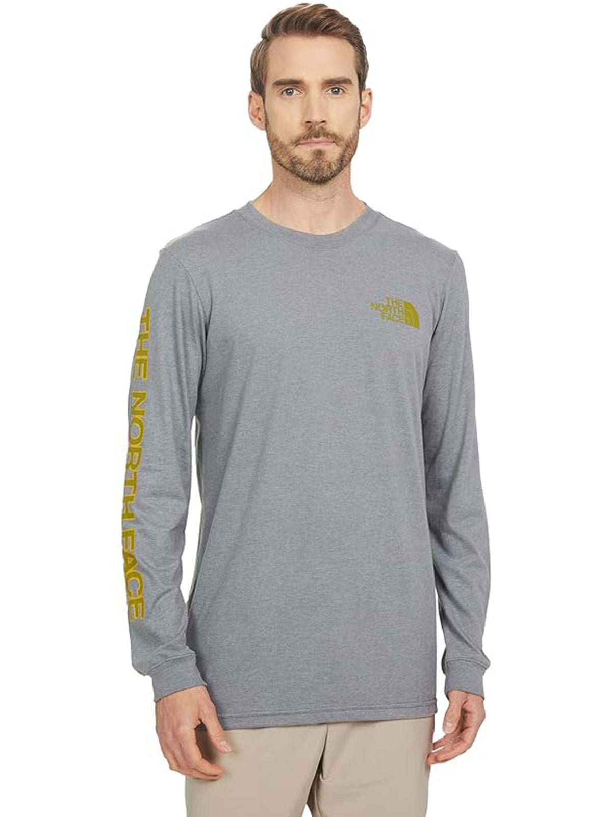 Image for Men's Brand Logo Printed Top,Grey