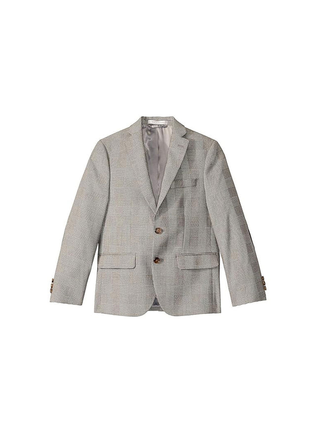 Image for Kids Boy's Plaid Blazer,Grey