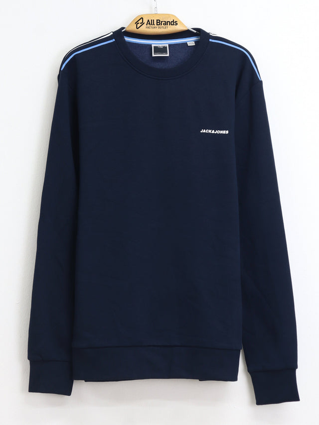 Image for Men's Graphic Printed Sweater,Navy