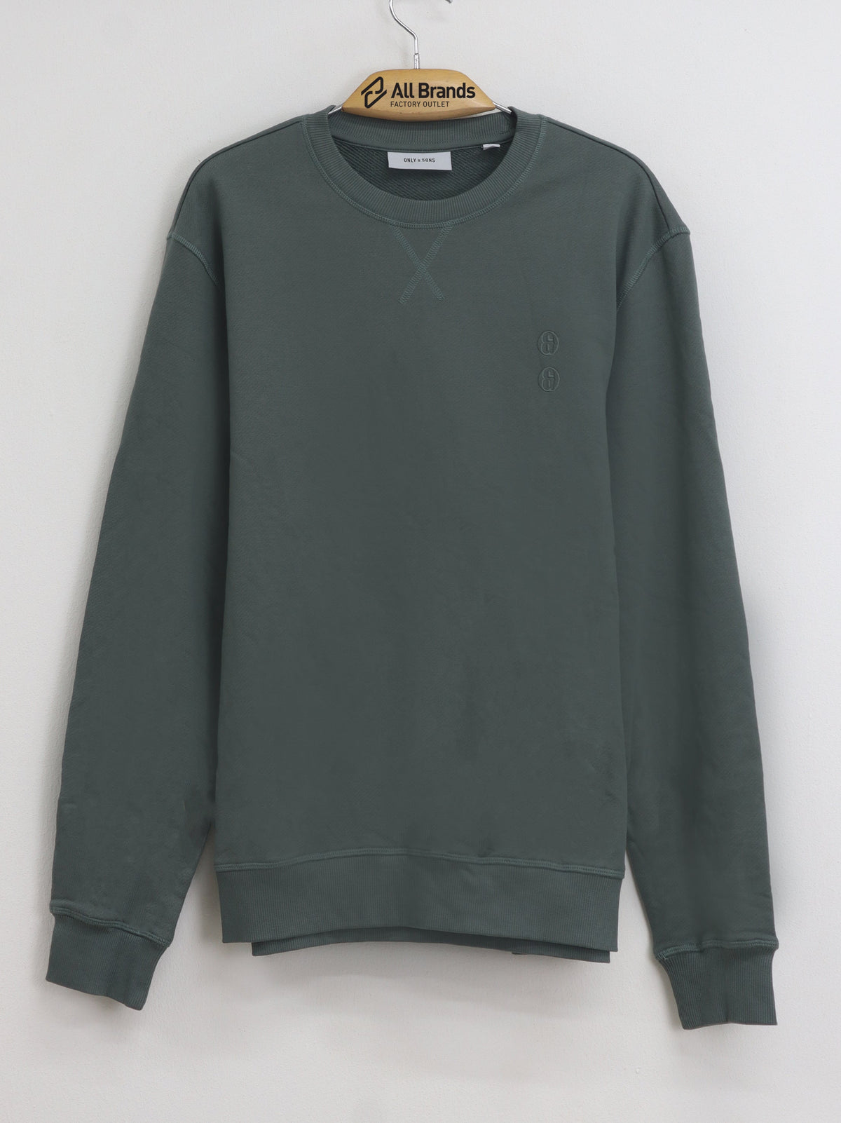 Image for Men's Embroidered Sweatshirt, Green
