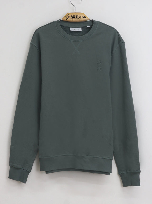Image for Men's Embroidered Sweatshirt, Green