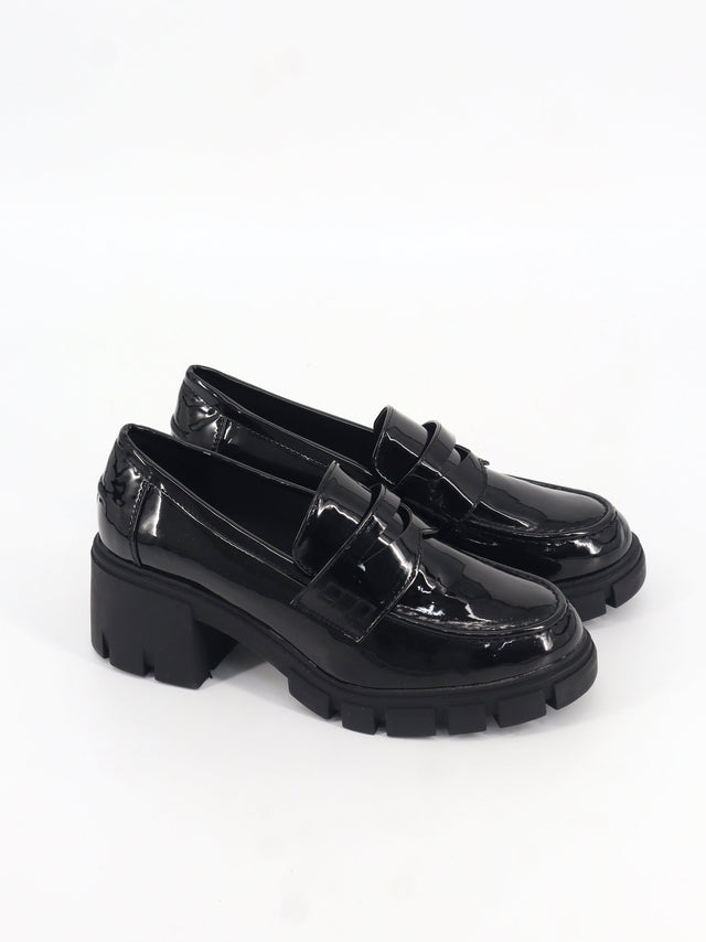 Image for Women's Patent Leather Slip On Shoes,Black