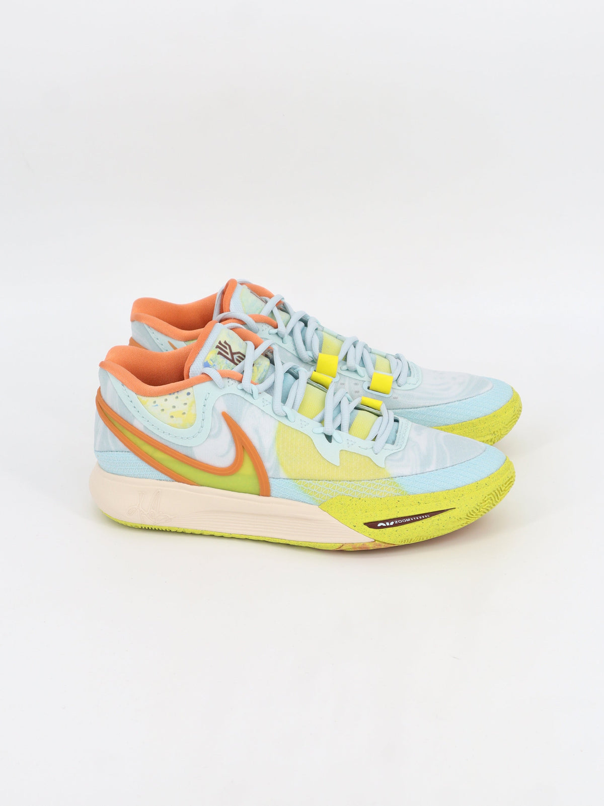 Image for Men's Printed Basketball Shoes,Blue/Yellow