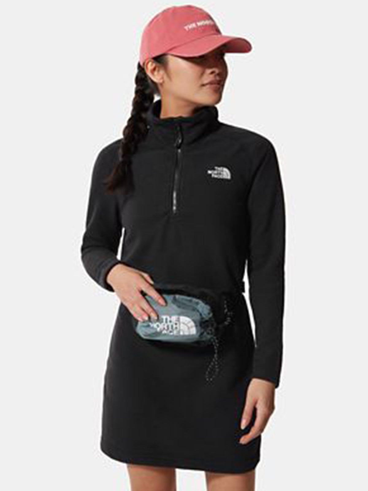 Image for Women's Brand Logo Embroidered Sweatshirt Dress,Black